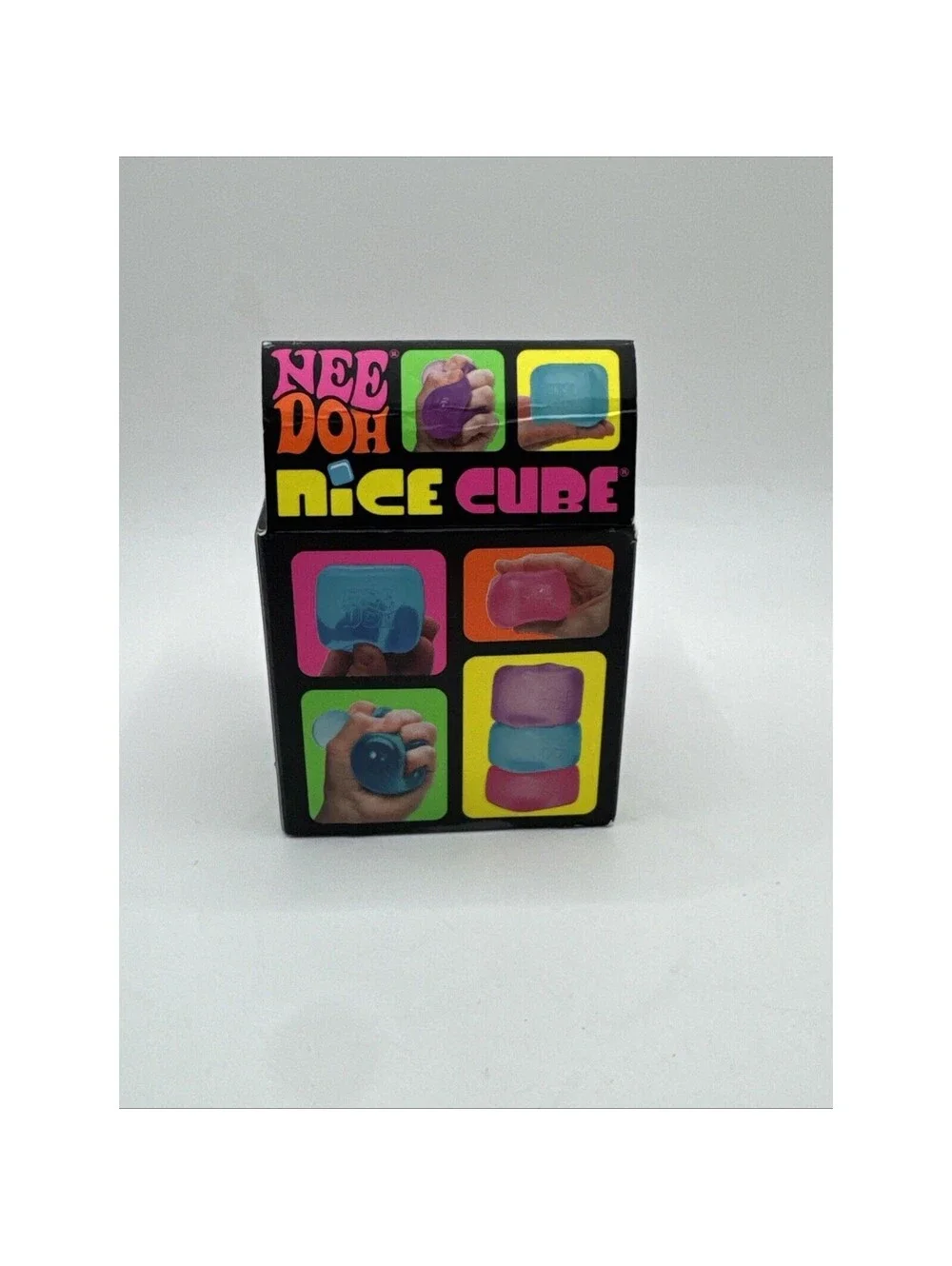 Schylling NeeDoh Nice Cube Pink Super Solid Squish Fidget Stress Toy 26060YP NEW